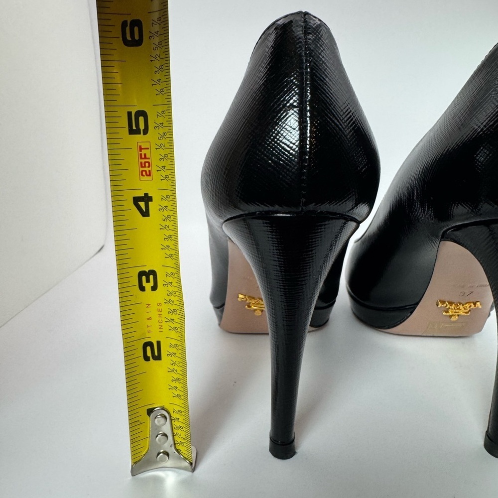 PRADA Black Patent Leather Heels – Size 37 - Picture 13 of 13